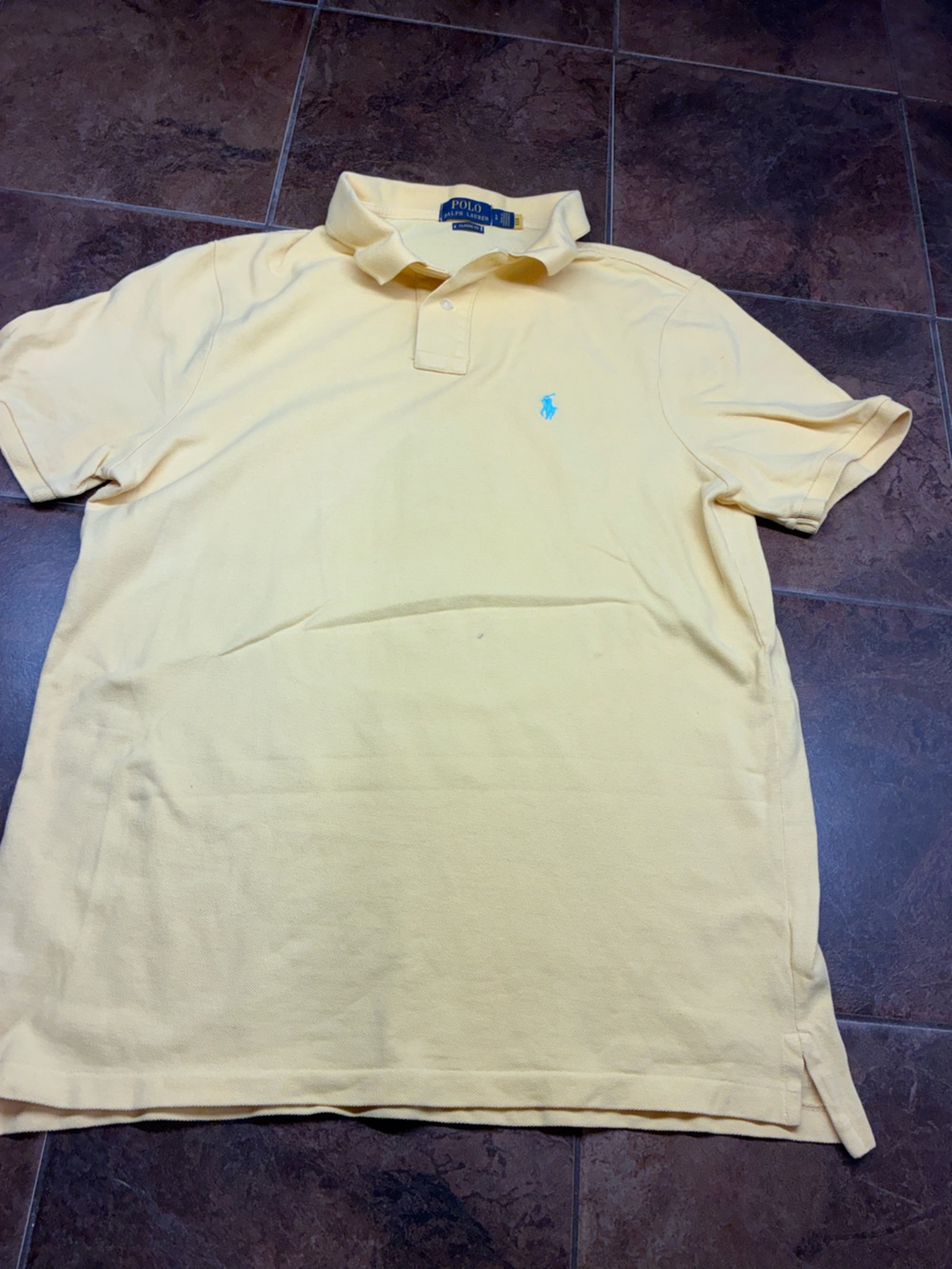 Ralph Lauren Men’s Pale Yellow Polo with Blue Pony